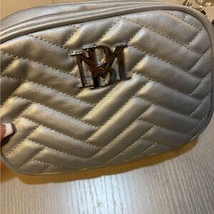 Badgley Mischka Metallic Silver Crossbody Bag